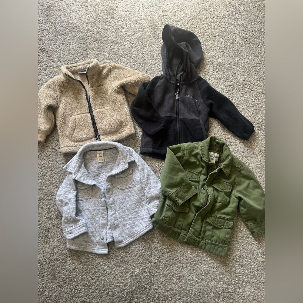 GUC Bundle of Toddler Jackets - Columbia, Oshkosh, Children’s Place.